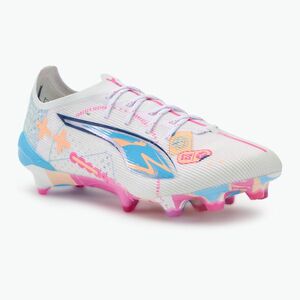 Futballcipő PUMA Ultra 5 Ultimate Vol. Up FG puma white/luminous blue (Ultra 5 Ultimate Vol. Up FG 108063 01) kép