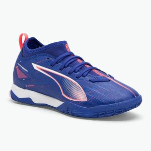 Gyerek focicipő PUMA Ultra 5 Match It + Mid Jr lapis lazuli/puma white/sunset glow (Ultra 5 Match It + Mid Jr 108099 01) kép