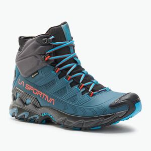 Férfi trekking cipő La Sportiva Ultra Raptor II Mid Leather GTX hurricane/ carbon (Ultra Raptor II Mid Leather GTX ZFHS060642900) kép