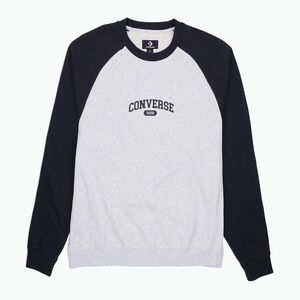 Férfi Converse Retro Chuck Raglan Crew pulóver 10027641-A03 light retro szürke szürke heather/bla (Retro Chuck Raglan Crew 10027641) kép