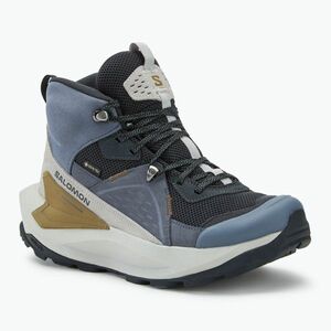 Salomon Elixir Mid GTX férfi túrabakancs dark navy/grisaille/gray violet (Elixir Mid GTX L47576600) kép