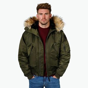 Férfi télikabát Pitbull Harvest Hooded Bomber olive (Harvest Hooded Bomber 523026360003) kép