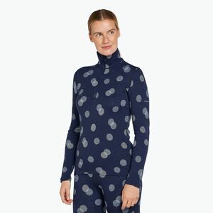 Icebreaker női thermo melegítőfelső Merino 260 Vertex LS Half Z Falling Flakes midnight navy/ snow/j (Merino 260 Vertex LS Half Z Falling Flakes IB0A574P2591) kép