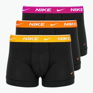 Férfi boxeralsó Nike Everyday Cotton Stretch Trunk 3 pár fekete/arany/piros bíborvörös (Everyday Cotton Stretch Trunk KE1008-GP7) kép