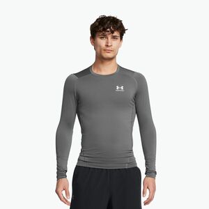 Hosszú ujjú edzőfelső férfi Under Armour Heat Gear Armour Comp castlerock/white (Heat Gear Armour Comp 1361524-025) kép