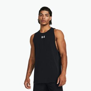 Férfi kosaras póló Under Armour Baseline Cotton black/white (Baseline Cotton Tank 1361901-005) kép