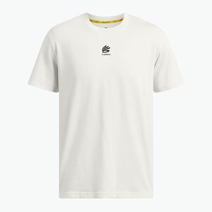 Férfi póló Under Armour Curry Hvyweight Logo white clay/black (Curry Hvyweight Logo Tee 1387107-114) kép