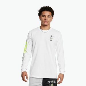 Férfi hosszú ujjú felső Under Armour Curry Verbiage Heavyweight white/high vis yellow/black (Curry Verbiage Heavyweight LS 1387109-100) kép
