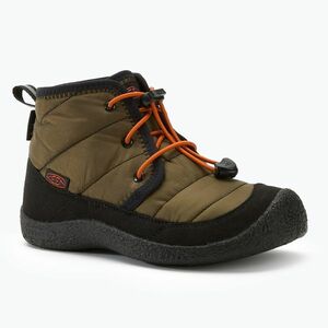 KEEN Howser II Chukka WP junior csizma sötét olíva/arany láng (Howser II Chukka WP 1029426) kép