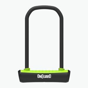 Kerékpár zár OnGuard Neon 8155GR U-Lock black/green (Neon ONG-8155GR) kép