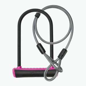 Kerékpár zár OnGuard Neon 8154PN U-Lock black/pink (Neon ONG-8154PN) kép