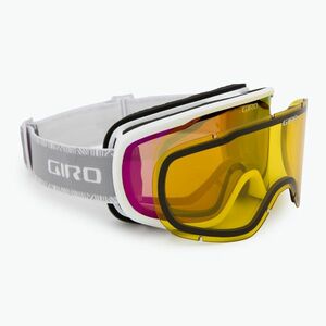 Gogle narciarskie női Giro Moxie white & grey chute/ amber pink/ yellow (Moxie 7162741) kép