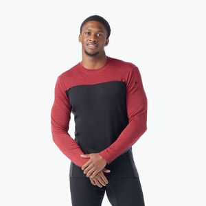 Férfi thermo hosszú ujjú felső Smartwool Classic Thermal Merino Base Layer Colorblock Crew black (Classic Thermal Merino Base Layer Colorblock Crew Boxed SW002570N87) kép