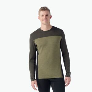 Férfi thermo hosszú ujjú felső Smartwool Classic Thermal Merino Base Layer Colorblock winter moss (Classic Thermal Merino Base Layer Colorblock Crew Boxed SW002570P11) kép