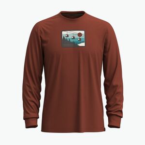 Férfi hosszú ujjú felső Smartwool Gondola Ride Graphic pecan brown (Gondola Ride Graphic LS 02600-L87) kép