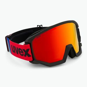 Síszemüveg UVEX Athletic FM black matt/mirror red orange clear (Athletic FM 55/0/520/2530) kép