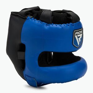 Box fejvédő RDX Apex Boxing Head Gear With Nose Protection Bar blue (Apex Boxing Head Gear With Nose Protection Bar HGM-PTA5U) kép