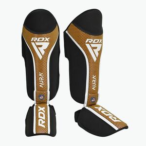 Sípcsont- és lábfejvédő RDX Shin Instep Aura Plus T-17 golden (Shin Instep Aura Plus T-17 SGR-T17BGL-M+) kép