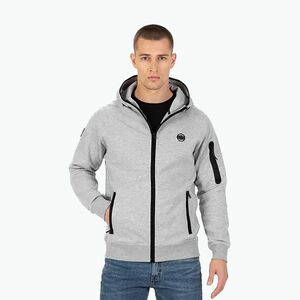 Férfi pulóver Pitbull Hermes Hooded Zip grey/melange (Hermes Hooded Zip 133003150003) kép