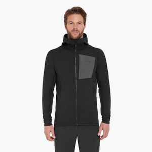 Férfi trekking pulóver Rab Superflux Hoody black (Superflux Hoody QFG-13-BLK) kép