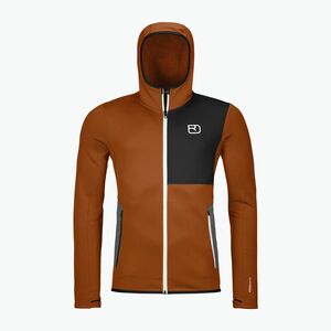 Férfi pulóver ORTOVOX Fleece Hoody bristle brown (Fleece Hoody 8698600051) kép