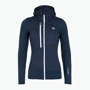 Női pulóver ORTOVOX Fleece Grid Hoody deep ocean (Fleece Grid Hoody 8720400011) kép