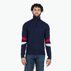 Férfi pulóver Rossignol Signature Hz Knit dark navy (Signature Hz Knit RLNMO03_715) kép