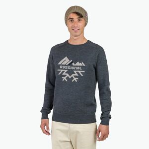 Férfi pulóver Rossignol Jacquard Crew Neck onyx grey (Jacquard Crew Neck RLNMO06_23N) kép