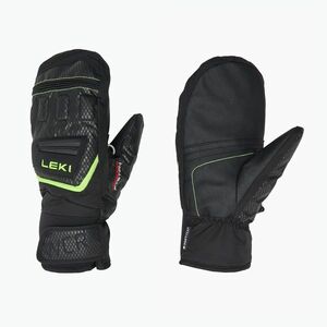 Gyerek síkesztyű LEKI WCR Team 3D Junior Mitt black/ ice lemon (WCR Team 3D Junior Mitt 653804801) kép