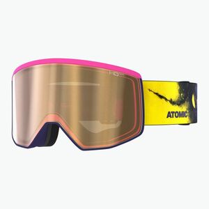 Gogle narciarskie Atomic Four Pro Signature NMC pink powder/amber gold hd photo/clear (Four Pro Signature NMC AN5106702) kép