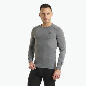 Férfi termo hosszú ujjú felső ODLO Active Warm Bl Top Crew Neck odlo steel grey melange (Active Warm Bl Top Crew Neck 159102/10183) kép