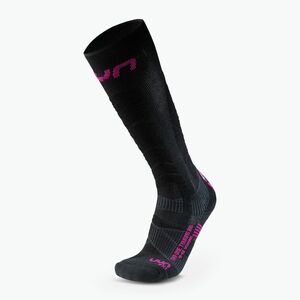 Női sízokni UYN Ski Touring One Bio black/pink yarrow (Ski Touring One Bio S100364) kép