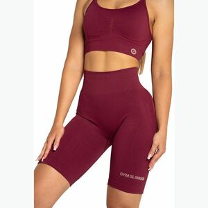 Spodenki bikery treningowe női Gym Glamour Push Up 2.0 merlot (Push Up 2.0 606-3) kép