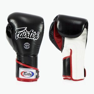 Fairtex stílusos szögletes sparring boxkesztyű - Locked Thumb fekete/fehér/piros (Stylish Angular Sparring BGV6-BK-WH-RD) kép