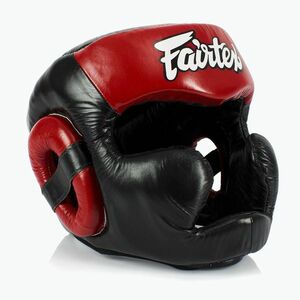 Box fejvédő Fairtex Diagonal Vision Sparring Headguard - Full Head Coverage black/red (Diagonal Vision Sparring HG13FH-BK/RD) kép