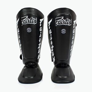 Fairtex levehető In-Step sípcsontvédő, más néven sípcsontvédő. "Twister" fekete (Detachable In-Step Shin Pads A.K.A. "Twister" SP7-BK) kép