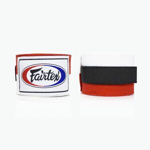 Box bandázs Fairtex Handwraps 455 cm white/red (Handwraps HW2-WH/RD) kép