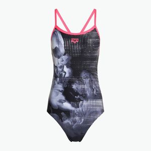 Női egyrészes fürdőruha arena AirBrush Challenge Back shocking pink/black/multi (AirBrush Challenge Back 007912/950) kép