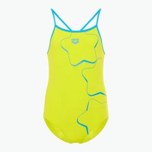 Gyerek egyrészes fürdőruha arena Star Graphic Lightdrop Back soft green / turquoise (Star Graphic Lightdrop Back 008369/608) kép