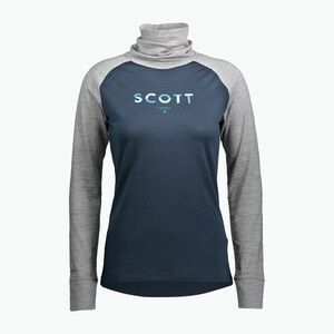Női thermo hosszú ujjú felső SCOTT Defend Merino High Neck light grey melange/dark blue (Defend Merino High Neck 283805) kép