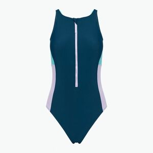 Speedo női egyrészes fürdőruha Zip Colorblock sötét színű teal (Zip Colorblock 8-00403416009) kép