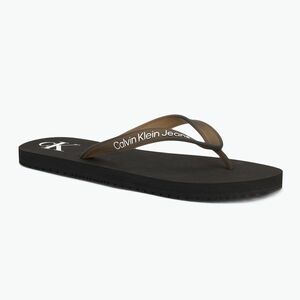 Férfi Calvin Klein YM0YM01267 Tengerparti szandál átlátszó Tpu fekete/világos fehér flip flopok (Beach Sandal Transparent Tpu YM0YM012670GM) kép