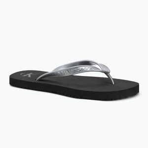 Női Calvin Klein YW0YW01719 Beach Sandal Monologo Tpu fekete/ezüst flip flopok (Beach Sandal Monologo Tpu YW0YW0171900T) kép