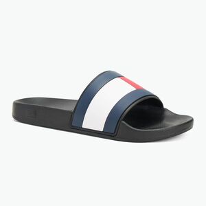 Férfi papucs Tommy Hilfiger Rubber Flag Pool Slide black (Rubber Flag Pool Slide FM0FM04263BDS) kép