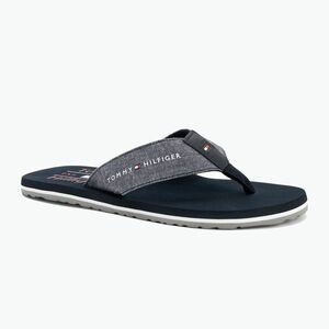 Férfi flip-flop papucs Tommy Hilfiger Chambray Beach Sandal desert sky (Chambray Beach Sandal FM0FM05570DW5) kép