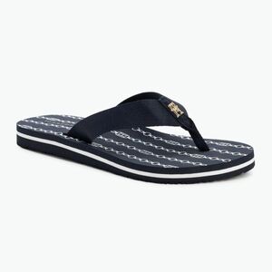Női flip-flop papucs Tommy Hilfiger Chain Print Beach Sandal space blue (Chain Print Beach Sandal FW0FW08514DW6) kép
