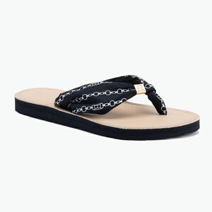 Női flip-flop papucs Tommy Hilfiger Chain Print Elevated Sandal space blue (Chain Print Elevated Sandal FW0FW08519DW6) kép