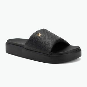 Női papucs Tommy Hilfiger Platform Monogram Poolslide black (Platform Monogram Poolslide FW0FW08526BDS) kép