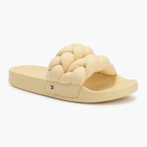Női papucs Tommy Jeans Braided Slide frozen custard (Braided Slide EN0EN02764ZGB) kép