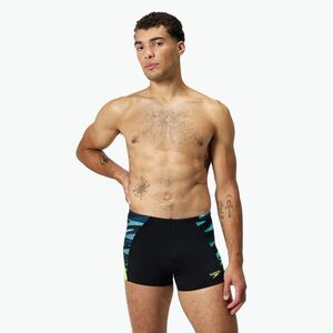 Férfi úszónadrág Speedo Endurance+ MAX Splice Aquashort black/hyper yellow (Endurance+ MAX Splice Aquashort 8-00300300334) kép